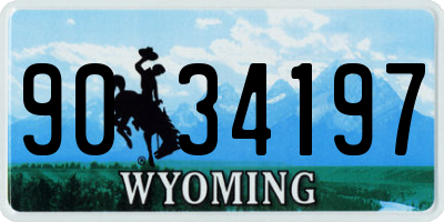 WY license plate 9034197