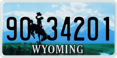 WY license plate 9034201