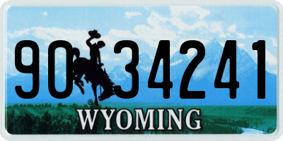 WY license plate 9034241