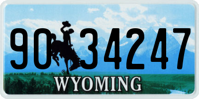 WY license plate 9034247