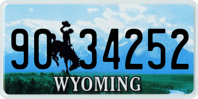 WY license plate 9034252