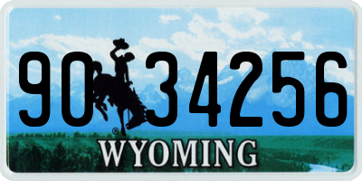 WY license plate 9034256