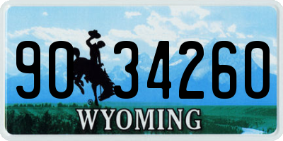 WY license plate 9034260