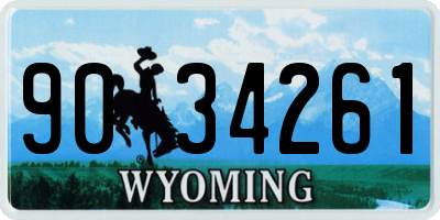 WY license plate 9034261