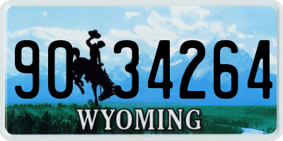 WY license plate 9034264