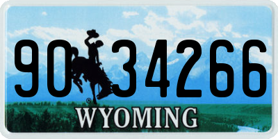 WY license plate 9034266