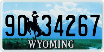 WY license plate 9034267