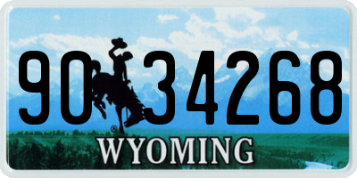 WY license plate 9034268