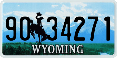 WY license plate 9034271