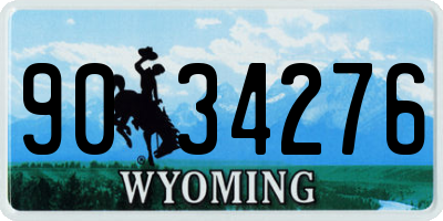 WY license plate 9034276