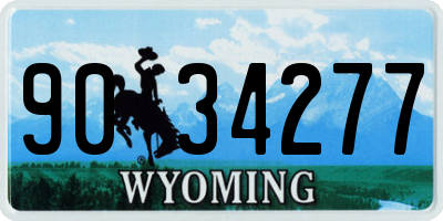 WY license plate 9034277