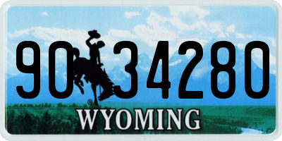 WY license plate 9034280