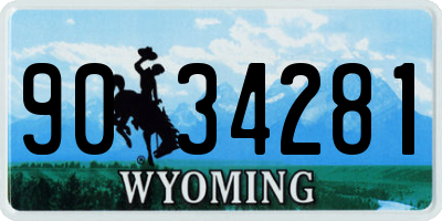 WY license plate 9034281