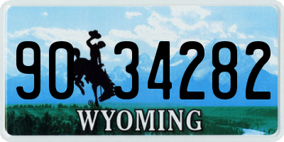 WY license plate 9034282