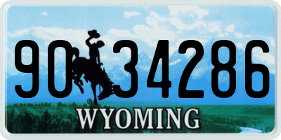 WY license plate 9034286