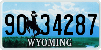 WY license plate 9034287