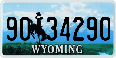 WY license plate 9034290