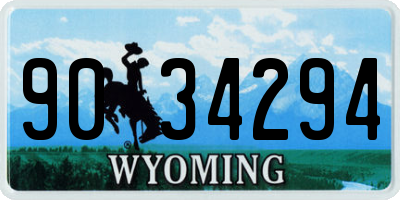 WY license plate 9034294