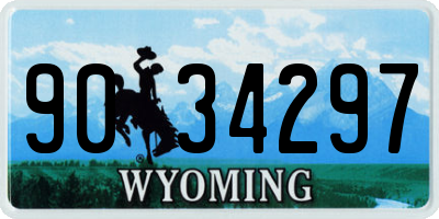 WY license plate 9034297