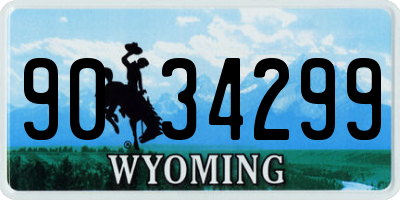 WY license plate 9034299