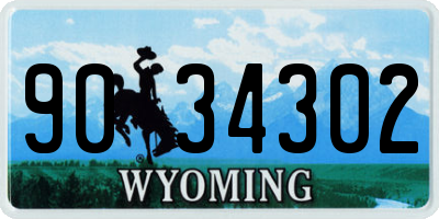 WY license plate 9034302