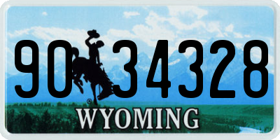 WY license plate 9034328