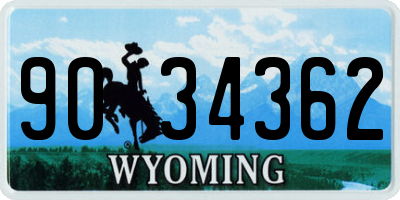 WY license plate 9034362