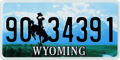 WY license plate 9034391
