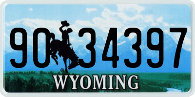 WY license plate 9034397