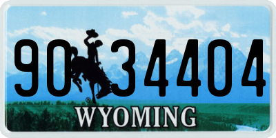 WY license plate 9034404