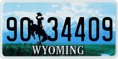 WY license plate 9034409