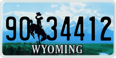 WY license plate 9034412