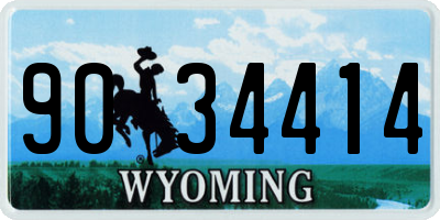 WY license plate 9034414