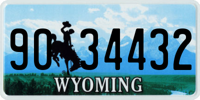 WY license plate 9034432