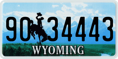 WY license plate 9034443