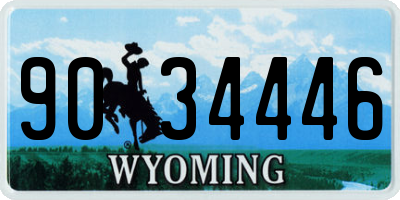 WY license plate 9034446