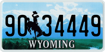 WY license plate 9034449