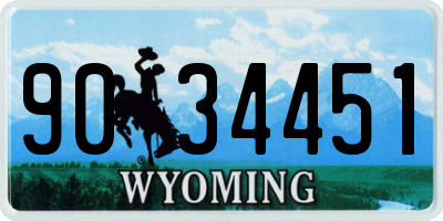 WY license plate 9034451