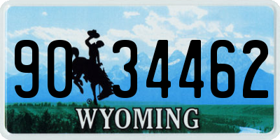WY license plate 9034462
