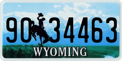 WY license plate 9034463
