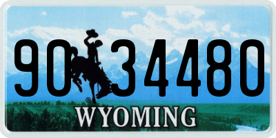WY license plate 9034480