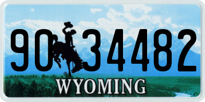 WY license plate 9034482