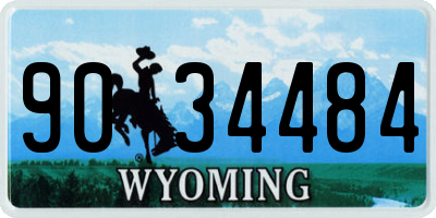 WY license plate 9034484