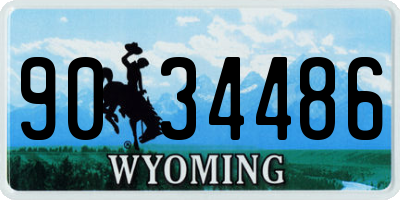 WY license plate 9034486