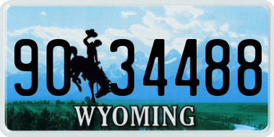 WY license plate 9034488