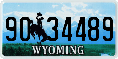WY license plate 9034489