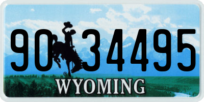 WY license plate 9034495
