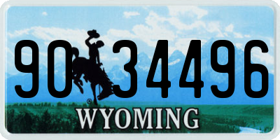 WY license plate 9034496