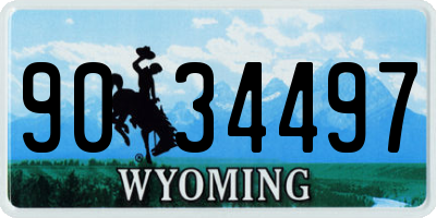 WY license plate 9034497