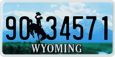 WY license plate 9034571